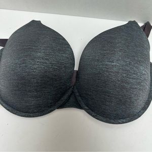 Victoria's Secret Uplift Semi-Demi Heathered‎ Bra Brown Green size 34DDD